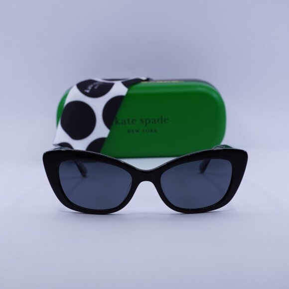 Kate Spade MERIDA/G/S 0807 IR Cat Eye Sunglasses – Black/Grey main image 6